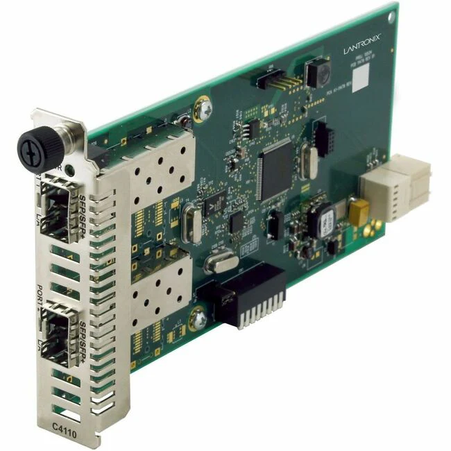 Lantronix ION Fiber to Fiber Media Converter Module - Single-mode, Multi-mode - 10 Gigabit Ethernet - 10GBase-X - 11.23 Gbit/s - 2 x Expansion Slots - SFP+ - 2 x SFP+ Slots - Plug-in Module - TAA Compliant