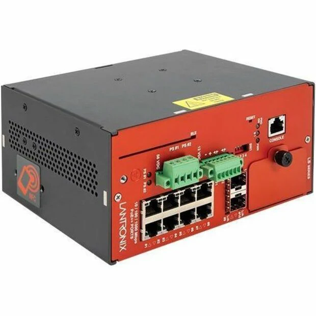 Lantronix LS LSS2200-8P Ethernet Switch - 8 Ports - Manageable - Gigabit Ethernet - 10/100/1000Base-T, 1000Base-X - TAA Compliant - 2 Layer Supported - 750 W Power Consumption - 720 W PoE Budget - Twisted Pair, Optical Fiber - PoE Ports - Wall Mountable,