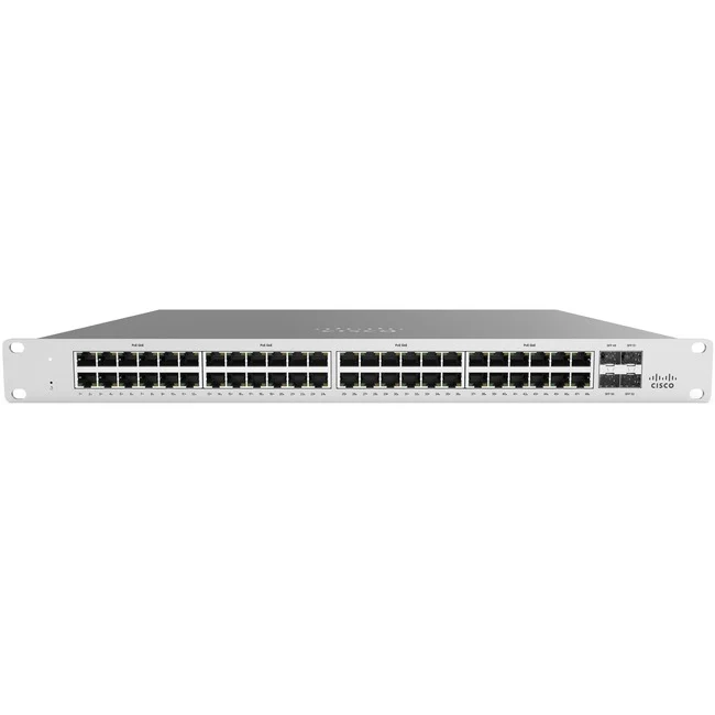 Meraki MS120-48FP Ethernet Switch - 48 Ports - Manageable - Gigabit Ethernet - 10/100/1000Base-T - 2 Layer Supported - Modular - 4 SFP Slots - 908 W Power Consumption - Twisted Pair, Optical Fiber - 1U High - Rack-mountable, Desktop