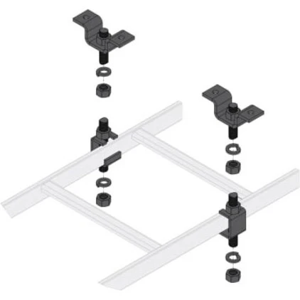 Middle Atlantic CLH-5/8CHK-6 Slotted Ladder Support Hardware with Ceiling Hang Kit
