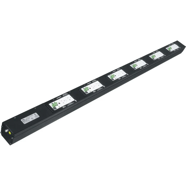 Middle Atlantic PCR 12-Outlets Power Strip - J-Box - Vertical - Black Powder Coat