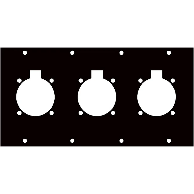 Middle Atlantic UCP Module, Three Circular Flange Punchouts
