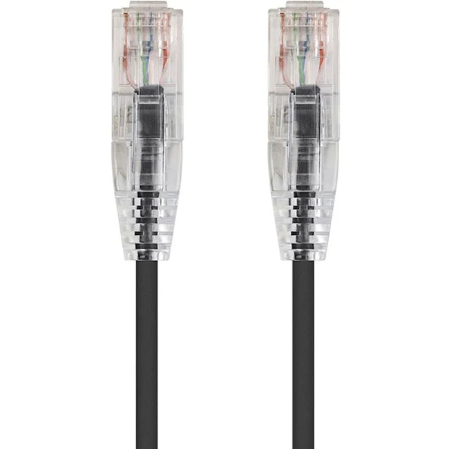 Monoprice SlimRun Cat6 28AWG UTP Ethernet Network Cable, 20ft Black