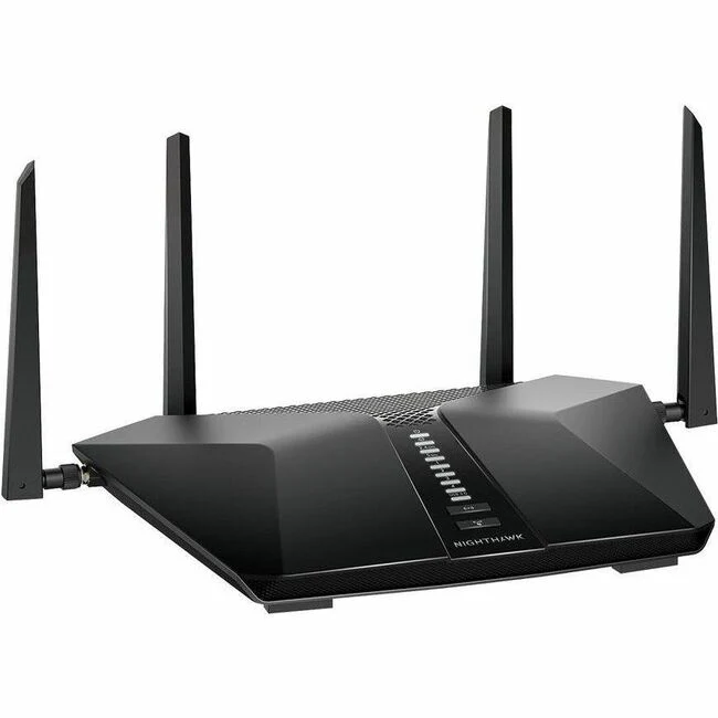 Netgear Nighthawk RAX50 Wi-Fi 6 IEEE 802.11 a/b/g/n/ac/ax  Wireless Router - Dual Band - 2.40 GHz ISM Band - 5 GHz UNII Band - 4 x Antenna(4 x External) - 675 MB/s Wireless Speed - 4 x Network Port - 1 x Broadband Port - USB - Gigabit Ethernet - VPN Suppo
