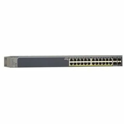 Netgear ProSafe GS728TPP Ethernet Switch - 24 Ports - Manageable - Gigabit Ethernet - 10/100/1000Base-T, 1000Base-X - 4 Layer Supported - 4 SFP Slots - 483.50 W Power Consumption - 720 W PoE Budget - Twisted Pair, Optical Fiber - PoE Ports - Rack-mountabl