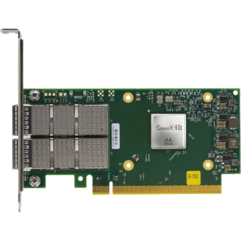 NVIDIA MCX623106AC-CDAT ConnectX-6 Dx EN Adapter Card 100GbE Crypto Enabled - PCI Express 4.0 x16 - 2 Port(s) - Optical Fiber - 100GBase-X, 50GBase-X, 25GBase-X, 10GBase-X, 1000Base-X - QSFP56 - Plug-in Card