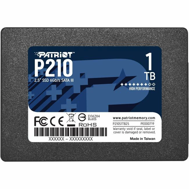 Patriot Memory P210 1 TB Solid State Drive - 2.5" Internal - SATA (SATA/600) - 520 MB/s Maximum Read Transfer Rate - 3 Year Warranty