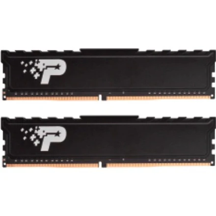 Patriot Memory Signature Premium DDR4 32GB (2x16GB) 2666MHz (PC4-21300) UDIMM kit W/Heatshield - For Desktop PC - 32 GB (2 x 16GB) - DDR4-2666/PC4-21300 DDR4 SDRAM - 2666 MHz Dual-rank Memory - CL19 - 1.20 V - Non-ECC - Unbuffered - 288-pin - DIMM - Lifet