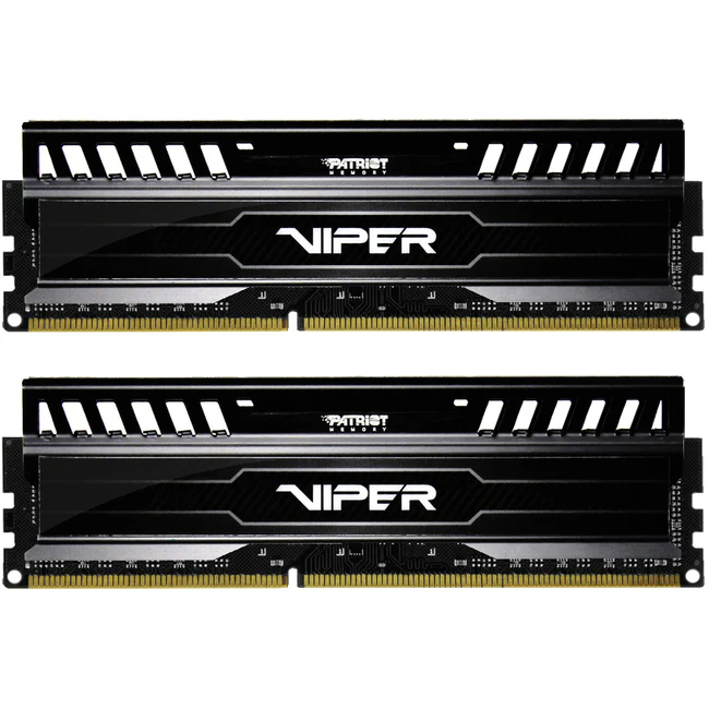Patriot Memory Viper 3 Series, Black Mamba, DDR3 16GB (2 x 8GB) 1600MHz Dual Channel Kit - 16 GB (8 x 8GB) - DDR3-1600/PC3-12800 DDR3 SDRAM - 1600 MHz - 1.50 V - Non-ECC - Unregistered - 240-pin - DIMM