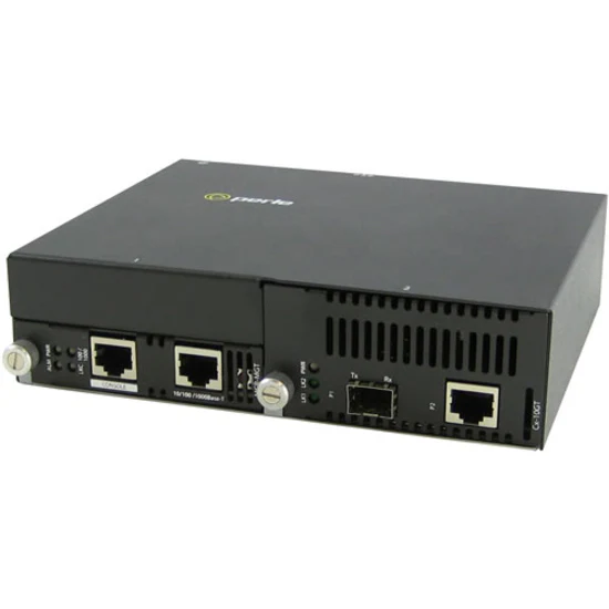 Perle 10 Gigabit Ethernet Managed Stand-Alone Media Converter - 1 x Network (RJ-45) - Management Port - 10GBase-T, 10GBase-X - 1 x Expansion Slots - 1x XFP Slots - Wall Mountable, Rail-mountable, Rack-mountable