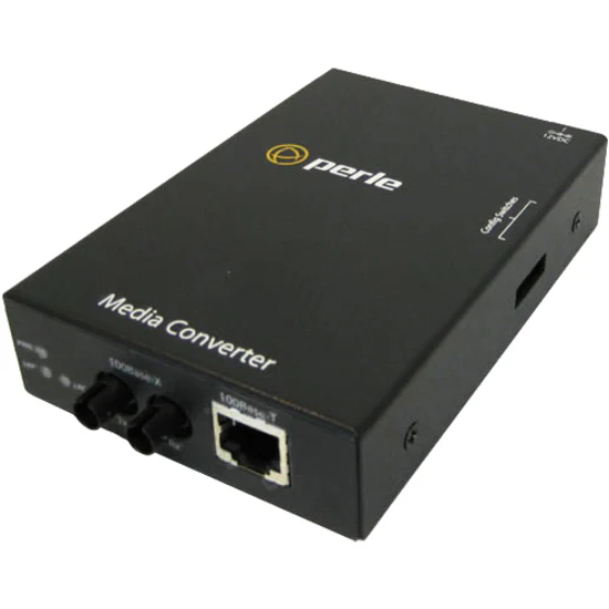 Perle S-100-S2ST80 Fast Ethernet Media Converter - 1 x Network (RJ-45) - 1 x ST Ports - 100Base-TX, 100Base-ZX - 49.71 Mile - External
