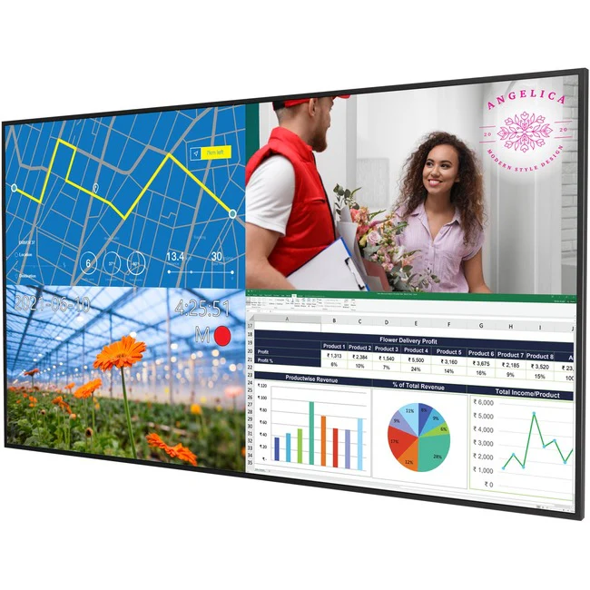 Planar URP49-T 4K LCD Touch Display - 49" LCD - Touchscreen - 3840 x 2160 - Edge LED - 500 Nit - HDMI - SerialEthernet - Energy Star - TAA Compliant