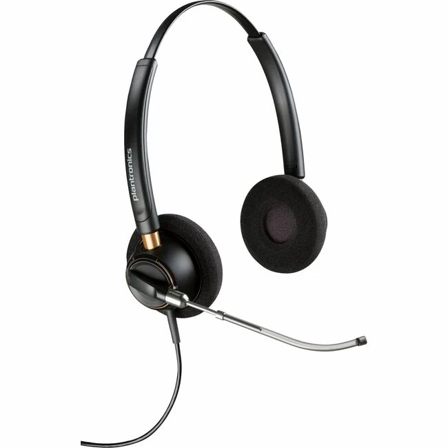 Poly EncorePro 520V Voice Tube Microphone with Quick Disconnect Binaural Headset TAA - Stereo - Mini-phone (3.5mm) - Wired - 20 Hz - 10 kHz - Over-the-head, On-ear - Binaural - Supra-aural - 2.58 ft Cable - Noise Cancelling, Omni-directional Microphone -