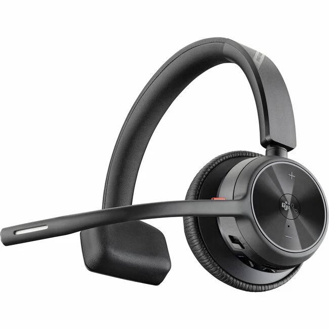 Poly Voyager 4310-M UC Headset + USB-A to USB-C Cable + BT700 Dongle - Siri, Google Assistant - Stereo - Wired/Wireless - Bluetooth - 164 ft - 20 Hz - 20 kHz - Over-the-head, On-ear - Binaural - Ear-cup - 5 ft Cable - Electret Condenser, MEMS Technology M