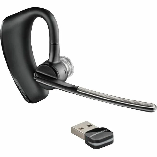 Poly Voyager Legend Earset - Google Assistant, Siri - Mono - Wireless - Bluetooth - Earbud, Over-the-ear - Monaural - In-ear - Noise Canceling - Black