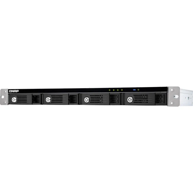 QNAP TR-004U 4-bay Rackmount USB 3.0 RAID Expansion Enclosure - 4 x HDD Supported - 4 x SSD Supported - Serial ATA/600 Controller - RAID Supported - 0, 1, 5, 10, JBOD RAID Levels - 4 x Total Bays - 4 x 2.5"/3.5" Bay - 1 USB Port(s) - 1 USB 3.0 Port(s) - 1