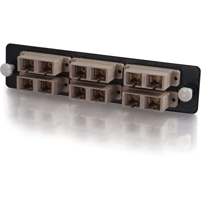 Quiktron 12-Strand, SC Duplex, PB Insert, Multimode, Beige Adapter Panel (TAA Compliant)