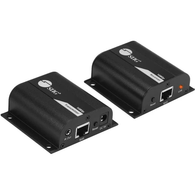 SIIG Full HD HDMI Extender over Cat5e/6 with IR - 164ft - HDMI Extender over Cat5e/6 Extender Kit- Full HD 1080p up to 50m (164ft) - TX & RX - HDMI 1080p Extender over Cat5e Cat6 with IR - Support HDMI Loopout - 10.2Gbps video bandwidth- HDCP 1.2- EDID Pa