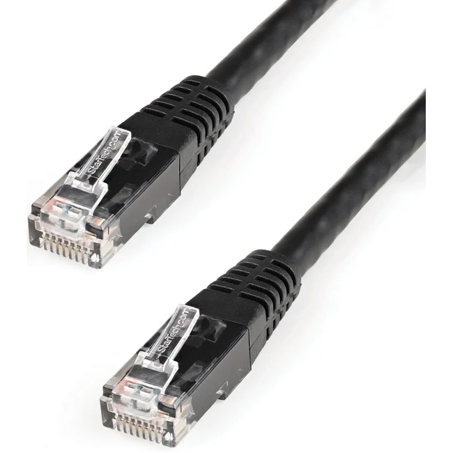StarTech.com 50ft Black Cat6 UTP Patch Cable ETL Verified