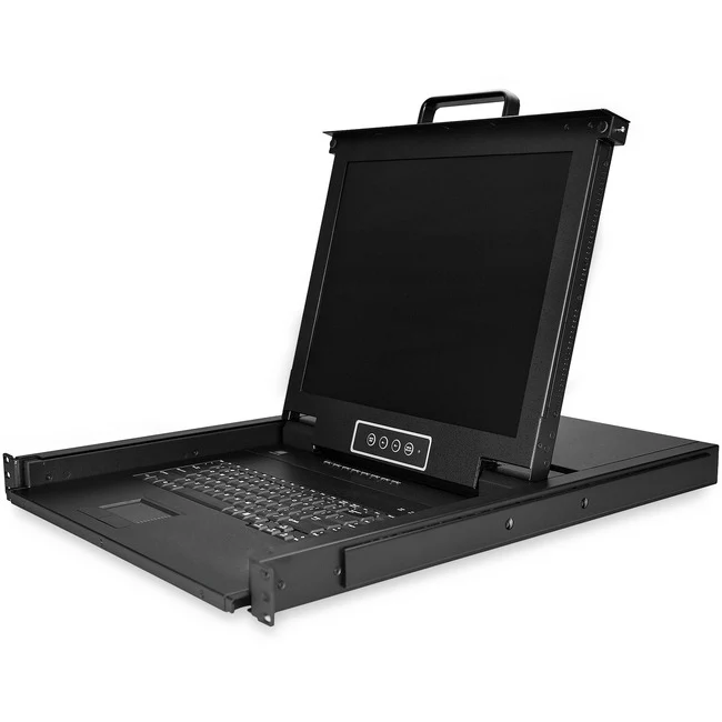 StarTech.com 8 Port Rackmount KVM Console w/ Cables - Integrated KVM Switch w/ 17" LCD - 1U LCD KVM Drawer 50000 MTBF - USB + VGA Support - Rackmount KVM Console w/ 17in Active Matrix TFT LCD Monitor / 1280 x 1024 / 8 Port VGA KVM Switch / 1U LCD KVM Draw