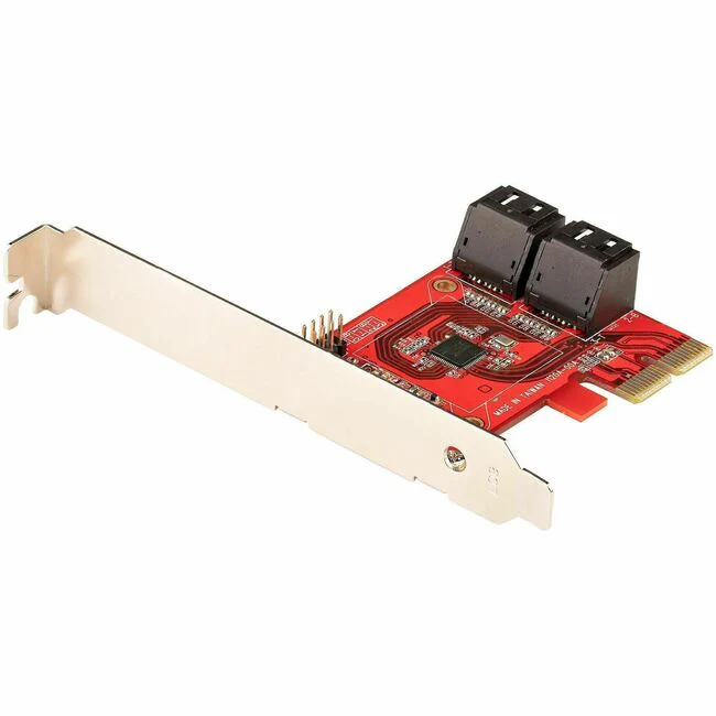 StarTech.com SATA PCIe Card, 4 Port PCIe SATA Expansion Card, 6Gbps, Stacked Connectors, Non-RAID, PCI Express to SATA Converter/Adapter - SATA III 6Gbps PCIe 3.0 x2 card - SATA expansion adapter card - 4-Port SATA to PCIe Card w/ASM1164 controller for 16