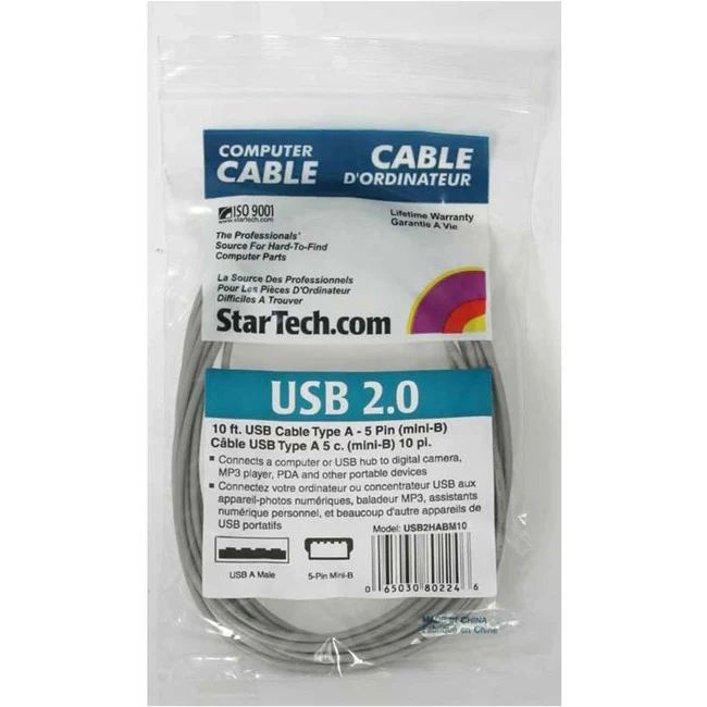 StarTech.com USB 2.0 Cable - USB A to Mini B