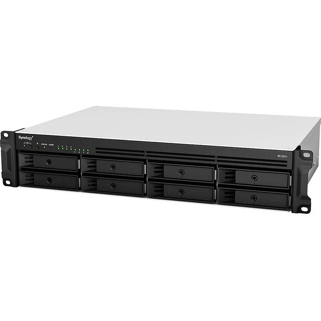 Synology RS1221RP+ SAN/NAS Storage System - AMD Ryzen V1500B Quad-core (4 Core) 2.20 GHz - 8 x HDD Supported - 0 x HDD Installed - 8 x SSD Supported - 0 x SSD Installed - 4 GB RAM DDR4 SDRAM - Serial ATA Controller - RAID Supported - 0, 1, 5, 6, 10, Basic