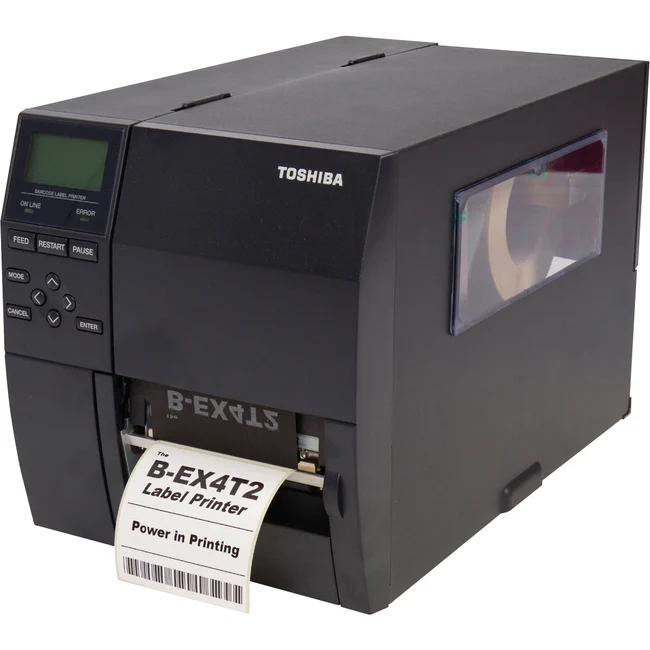 Toshiba B-EX4T2 Desktop Direct Thermal/Thermal Transfer Printer - Monochrome - Label Print - Ethernet - USB - LCD Display Screen - 4.09" Print Width - 12 in/s Mono - 203 dpi - 4.49" Label Width