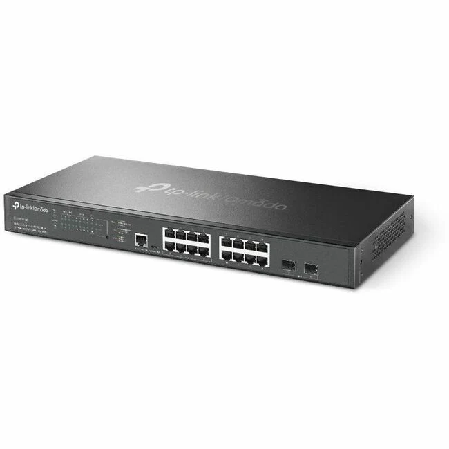 TP-Link Omada 16-Port 2.5G and 2-Port 10GE SFP+ L2+ Managed Switch with 8 Port PoE+ - 16 Ports - Manageable - 2.5 Gigabit Ethernet, 10 Gigabit Ethernet - 2.5GBase-T, 10GBase-X - 3 Layer Supported - 299.40 W Power Consumption - 240 W PoE Budget - Twisted P