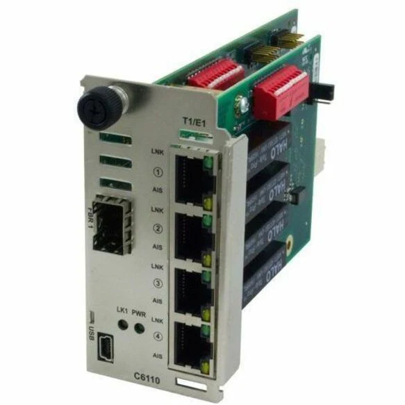 Transition Networks ION DS1 - T1/E1/J1 Network Interface Device Module - Single-mode, Multi-mode - Fast Ethernet - 100Base-X/OC-3, T1/E1/J1 - 4921.26 ft - 1 x Expansion Slots - SFP - 1 x SFP Slots