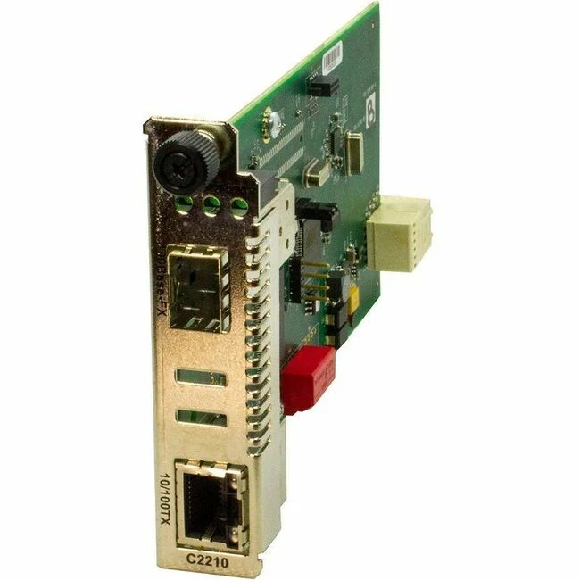 Transition Networks ION Fast Ethernet Media and Rate Converter Module - 1 x Network (RJ-45) - Fast Ethernet - 10/100Base-TX, 100Base-FX, 100Base-BX - 328.08 ft - 1 x Expansion Slots - SFP - 1 x SFP Slots - DC