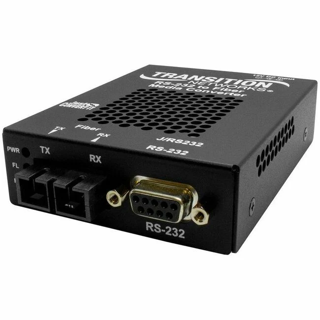 Transition Networks J/RS232-CF-01(SC) Transceiver/Media Converter - 1 x SC Ports - Multi-mode - 1300 nm Fiber - 120 kbit/s - 1.24 Mile - AC/DC - Standalone, Rack-mountable, Wall Mountable, DIN Rail Mountable, Shelf Mount - TAA Compliant