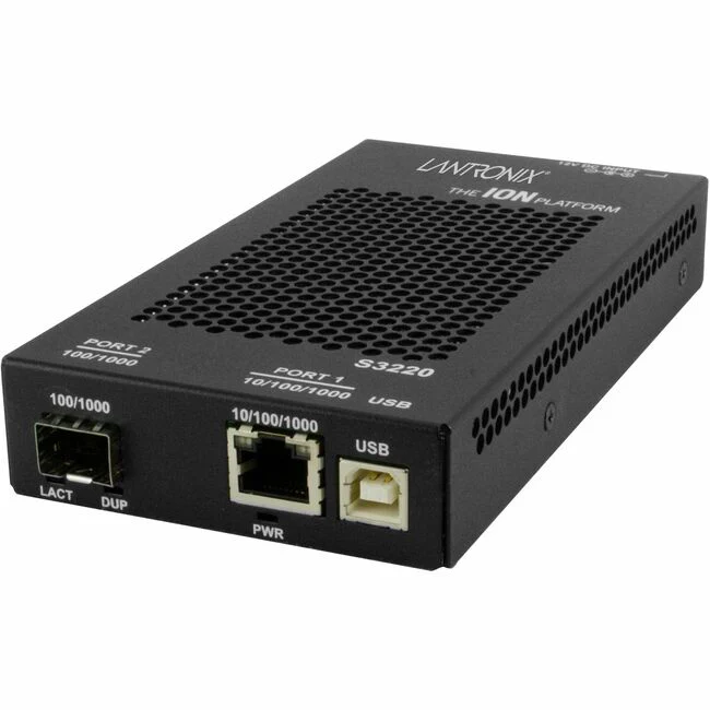 Transition Networks S3220-1040 Transceiver/Media Converter - 1 x Network (RJ-45) - USB - Gigabit Ethernet - 10/100/1000Base-T, 100/1000Base-X - 1000 Mbit/s - 328.08 ft - 1 x Expansion Slots - SFP - 1 x SFP Slots - AC/DC - Wall Mountable, DIN Rail Mountabl