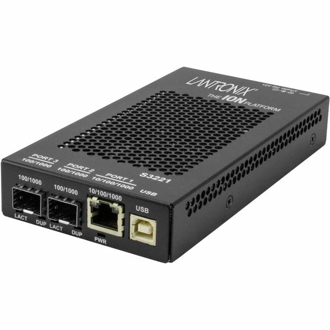 Transition Networks S3221-1040-T Transceiver/Media Converter - 1 x Network (RJ-45) - USB - Gigabit Ethernet - 10/100/1000Base-T, 100/1000Base-X - 1000 Mbit/s - 328.08 ft - 2 x Expansion Slots - SFP - 2 x SFP Slots - AC Adapter - Wall Mountable, DIN Rail M