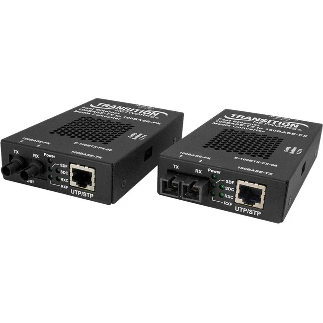 Transition Networks Stand-alone Fast Ethernet Media Converter 100Base-TX to 100Base-FX - 1 x Network (RJ-45) - 1 x LC Ports - Multi-mode - Fast Ethernet - 100Base-TX, 100Base-FX - 1.24 Mile - Power Supply - Standalone, Rack-mountable, Wall Mountable, DIN