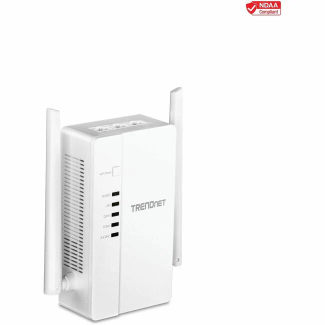 TRENDnet Wi-Fi Everywhere Powerline 1200 AV2 AC1200 Wireless Access Point, Expand Your Wireless Coverage, Built-in Concurrent Dual-Band, 3 x Gigabit Ports, MIMO, Beamforming, White, TPL-430AP - AC1200 WiFi Everywhere Powerline AP