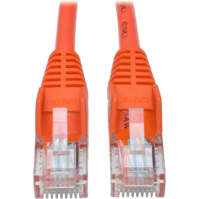 Tripp Lite by Eaton Cat5e 350 MHz Snagless Molded UTP Patch Cable (RJ45 M/M), Orange, 25 ft