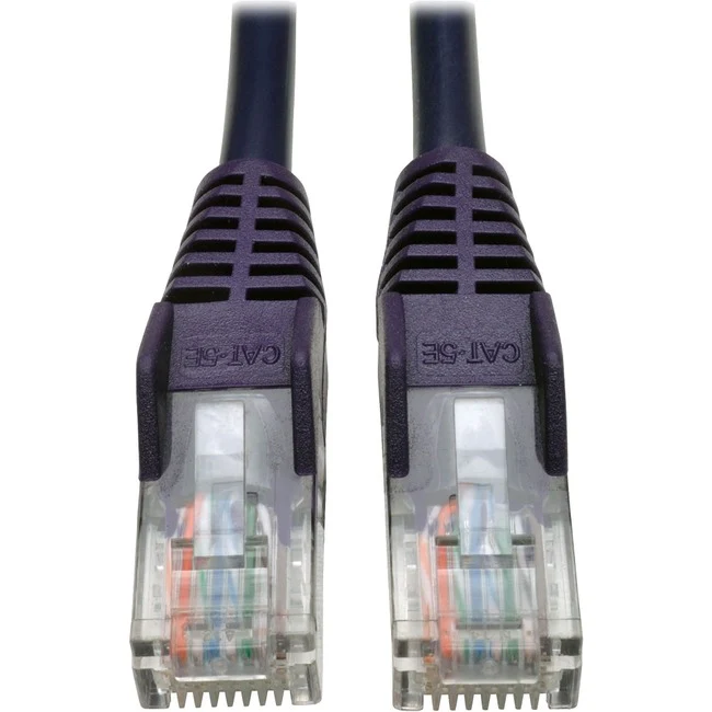 Tripp Lite by Eaton Cat5e 350 MHz Snagless Molded UTP Patch Cable (RJ45 M/M), Purple, 3 ft