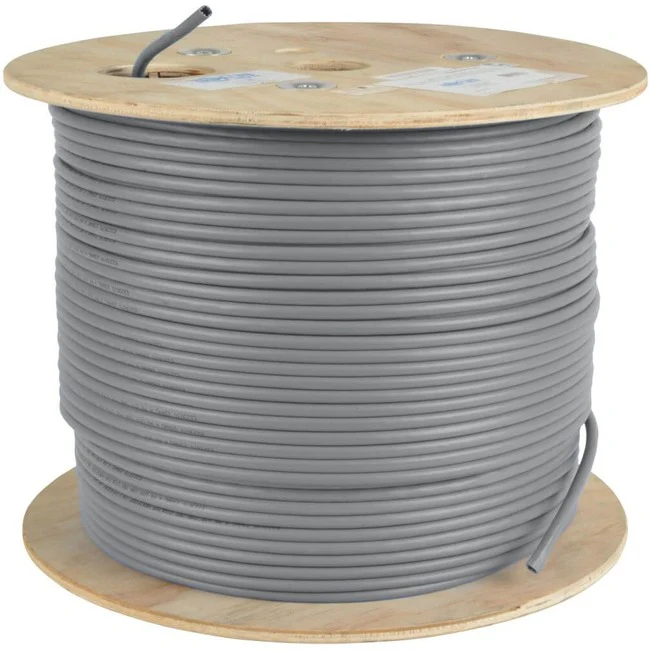 Tripp Lite by Eaton Cat5e 350MHz Bulk Solid-Core PVC Cable - Gray, 1000-ft., TAA