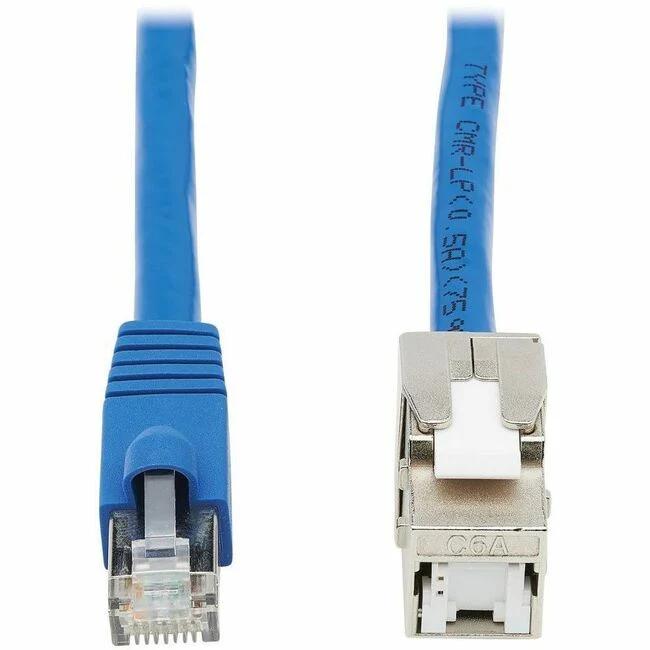 Tripp Lite by Eaton Cat6 Keystone Jack Cable Assembly, RJ45 M/F, 18 in., Blue