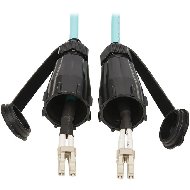 Tripp Lite by Eaton N820-10M-IND 10Gb Duplex Multimode 50/125 OM3 Fiber Patch Cable, Aqua, 10 m