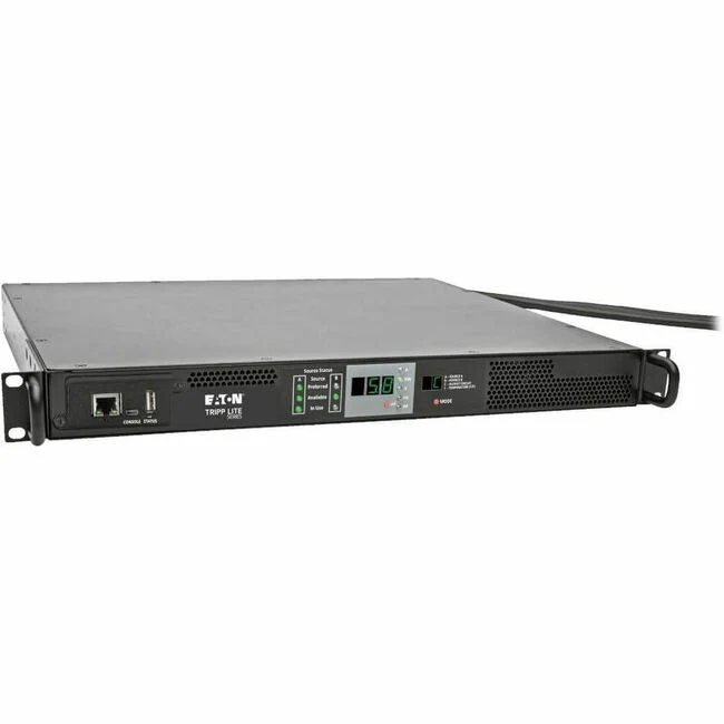 Tripp Lite by Eaton PDU 5.8kW Single-Phase Monitored Automatic Transfer Switch PDU 2 200-240V 30A L6-30P Inputs 1 L6-30R Outlet 1U - NEMA L6-30P - 1 x NEMA L6-30R - 230 V AC - 1URack-mountable