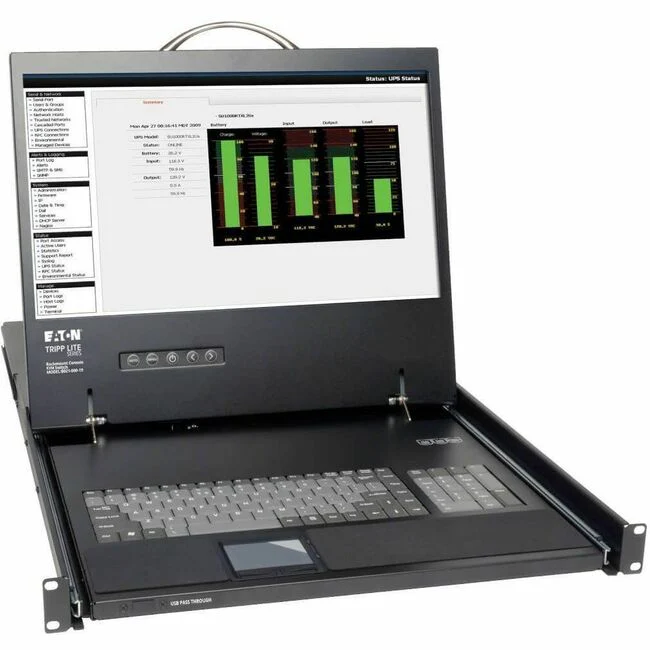Tripp Lite by Eaton Rack Console KVM Cable Kit w/ 19" LCD PS/2 1U TAA GSA - 1 Computer(s) - 19" Active Matrix TFT LCD - 1U Height