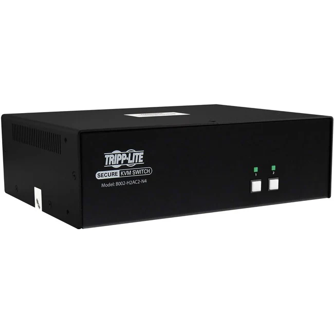 Tripp Lite by Eaton Secure KVM Switch, 2-Port, Dual Head, HDMI to HDMI, 4K, NIAP PP4.0, Audio, CAC, TAA - 2 Computer(s) - 1 Local User(s) - 3840 x 2160 - 50 Hz, 60 Hz - 7 x USB - 6 x HDMI - TAA Compliant