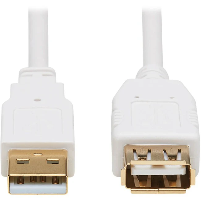 Tripp Lite by Eaton USB-A Antibacterial Extension Cable (M/F), USB 2.0, White, 6-ft. (1.83 m)