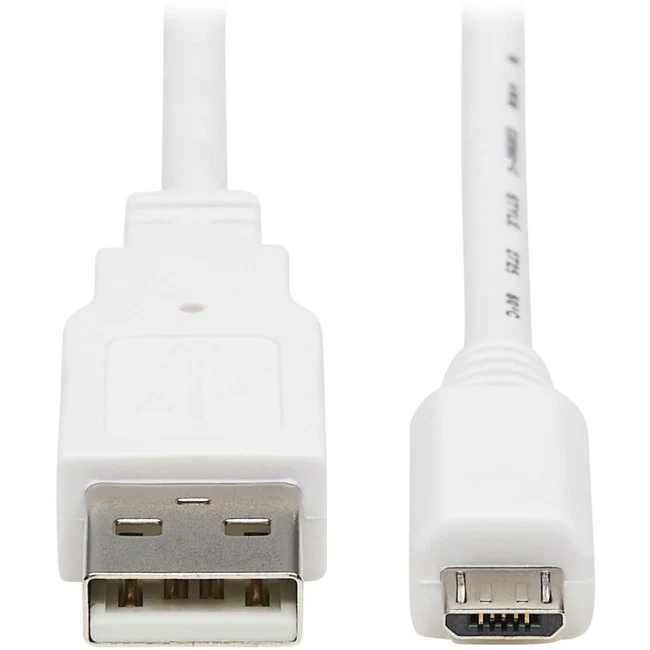 Tripp Lite by Eaton USB-A to USB Micro-B Antibacterial Cable (M/M), USB 2.0, White, 6-ft. (1.83 m)