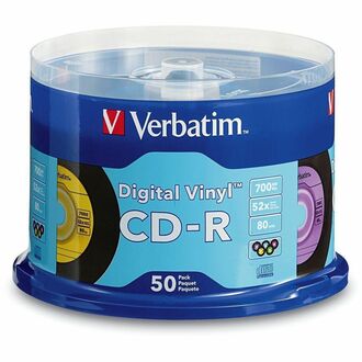 Verbatim CD Recordable Media - CD-R - 700 MB - 120mm - 1.33 Hour Maximum Recording Time