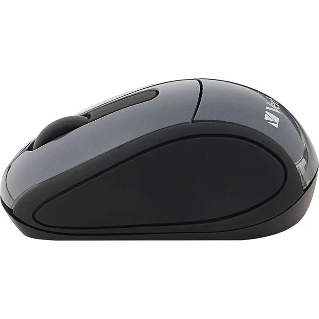 Verbatim Wireless Mini Travel Optical Mouse - Graphite - Radio Frequency - USB - 1600 dpi - Scroll Wheel