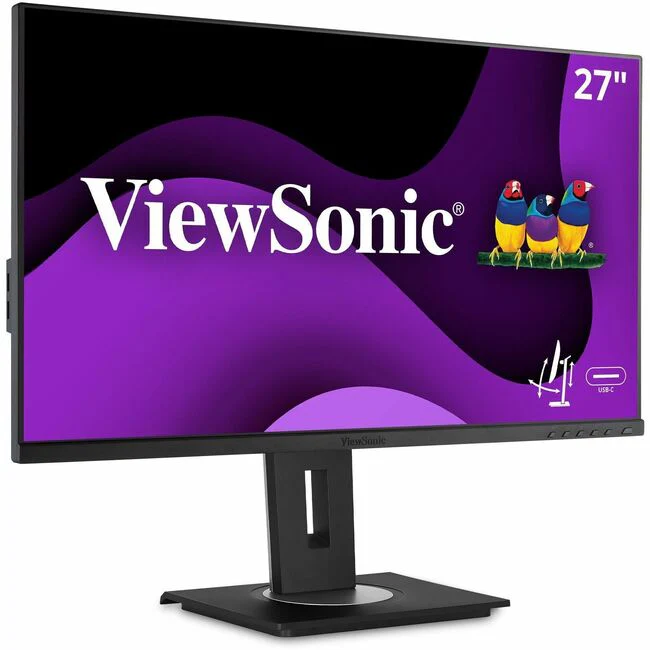 ViewSonic VG2755 27 Inch IPS 1080p Monitor with USB C 3.1, HDMI, DisplayPort, VGA and 40 Degree Tilt Ergonomics for Home and Office - Ergonomic VG2755 - 1080p IPS Monitor with USB-C, HDMI, DisplayPort, VGA and 40 Degree Tilt - 250 cd/m² - 27"