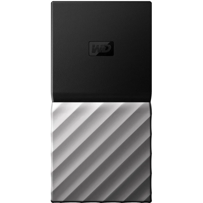 WD My Passport WDBKVX0010PSL-WESN 1 TB Portable Solid State Drive - 2.5" External - Black, Metallic Gray - USB 3.1 Type C - 256-bit Encryption Standard - 3 Year Warranty - Retail